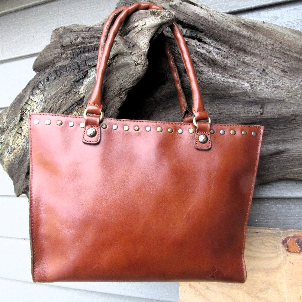 PATRICIA NASH ZANCONA BAG TOTE GENUINE LEATHER CLEAN, PRE OWNED , NICE
